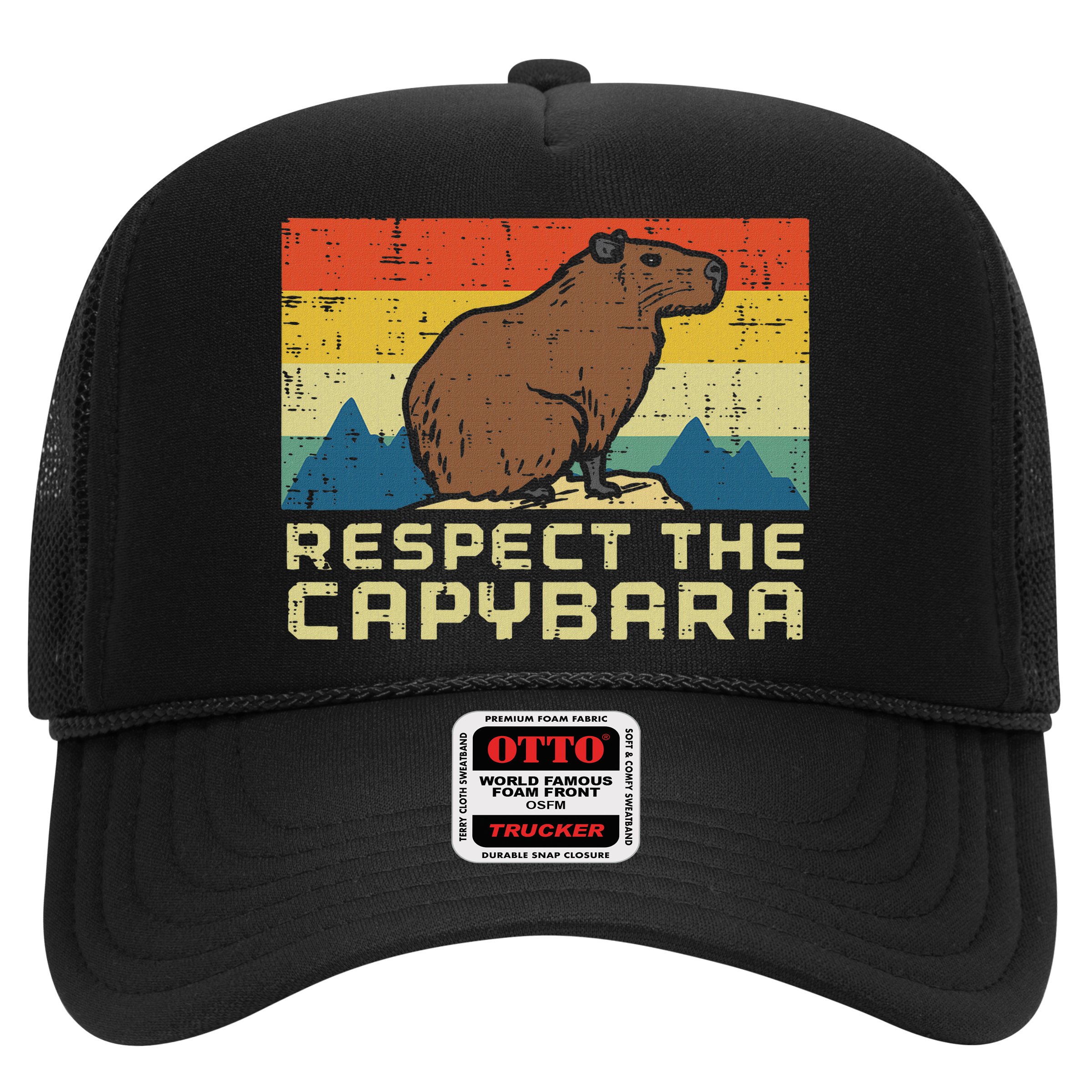 Respect The Capybara Retro Capy Rodent Animal Women Hat