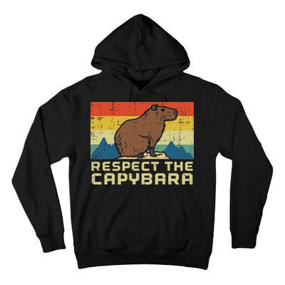 Respect The Capybara Retro Capy Rodent Animal Women Tall Hoodie
