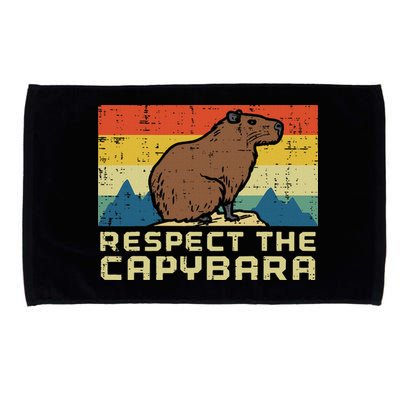 Respect The Capybara Retro Capy Rodent Animal Women Microfiber Hand Towel