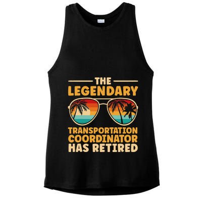 Retired Transportation Coordinator Retirement Ladies PosiCharge Tri-Blend Wicking Tank