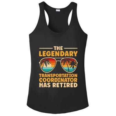Retired Transportation Coordinator Retirement Ladies PosiCharge Competitor Racerback Tank