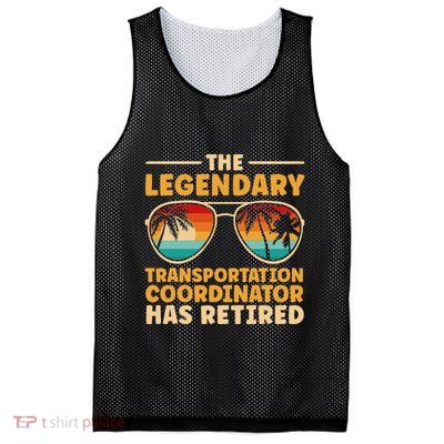 Retired Transportation Coordinator Retirement Mesh Reversible Basketball Jersey Tank