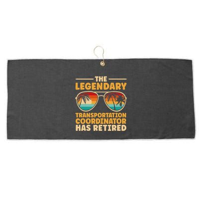 Retired Transportation Coordinator Retirement Large Microfiber Waffle Golf Towel