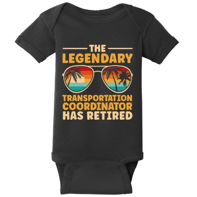 Retired Transportation Coordinator Retirement Baby Bodysuit