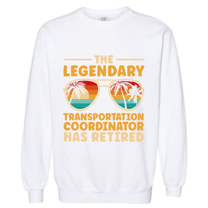 Retired Transportation Coordinator Retirement Garment-Dyed Sweatshirt