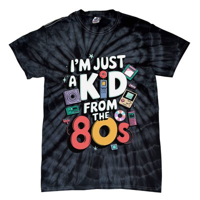 Retro Time Capsule Throwback 80s Electronics Vibes Funny Tie-Dye T-Shirt