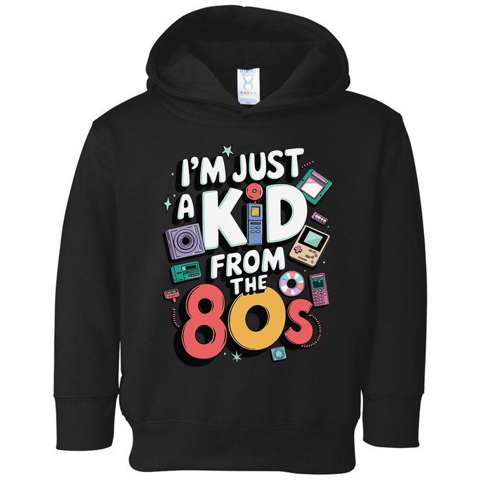 Retro Time Capsule Throwback 80s Electronics Vibes Funny Toddler Hoodie