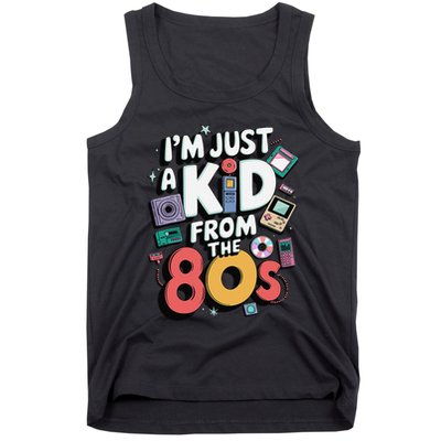 Retro Time Capsule Throwback 80s Electronics Vibes Funny Tank Top