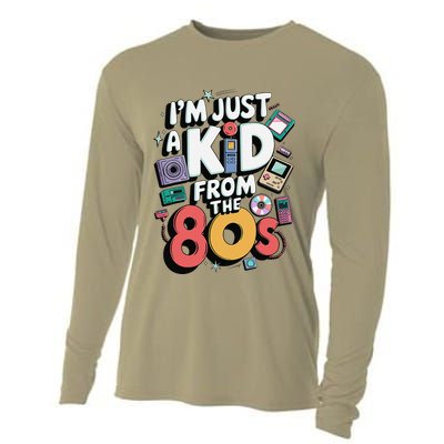 Retro Time Capsule Throwback 80s Electronics Vibes Funny Cooling Performance Long Sleeve Crew
