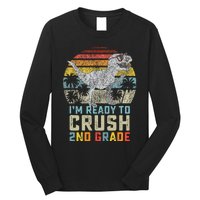 Ready To Crush Second 2nd Grade Dinosaur Back To School Long Sleeve Shirt