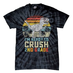 Ready To Crush Second 2nd Grade Dinosaur Back To School Tie-Dye T-Shirt