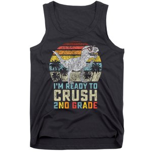 Ready To Crush Second 2nd Grade Dinosaur Back To School Tank Top