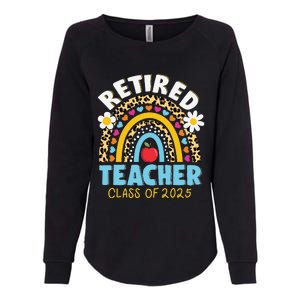 Retired Teacher Class Of 2025 Rainbow Teachers Retirement Womens California Wash Sweatshirt