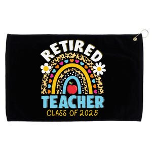 Retired Teacher Class Of 2025 Rainbow Teachers Retirement Grommeted Golf Towel