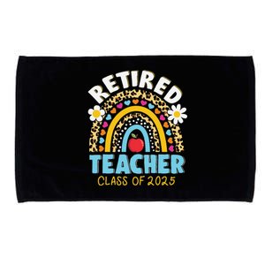 Retired Teacher Class Of 2025 Rainbow Teachers Retirement Microfiber Hand Towel