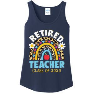 Retired Teacher Class Of 2025 Rainbow Teachers Retirement Ladies Essential Tank