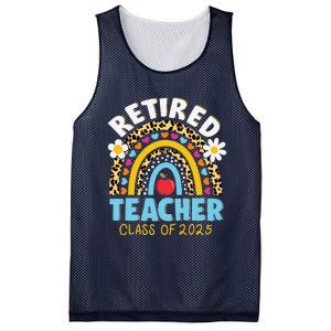 Retired Teacher Class Of 2025 Rainbow Teachers Retirement Mesh Reversible Basketball Jersey Tank