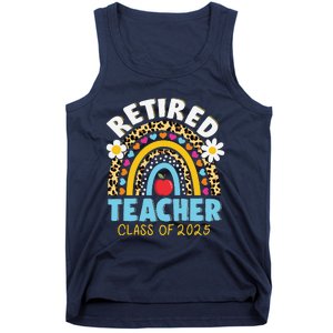 Retired Teacher Class Of 2025 Rainbow Teachers Retirement Tank Top