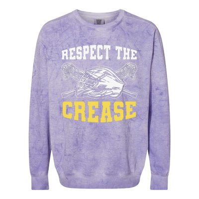 Respect The Crease Lacrosse Goalie Lacrosse Plus Size Shirts For Men And Women Colorblast Crewneck Sweatshirt