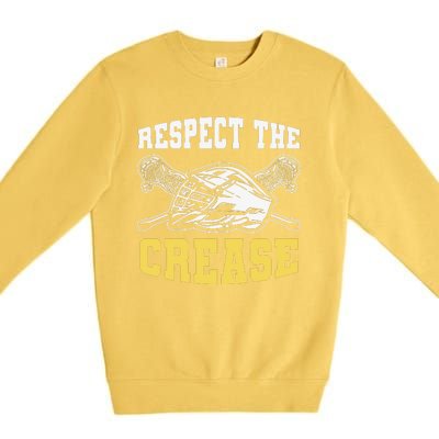 Respect The Crease Lacrosse Goalie Lacrosse Plus Size Shirts For Men And Women Premium Crewneck Sweatshirt