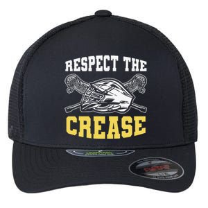 Respect The Crease Lacrosse Goalie Lacrosse Plus Size Shirts For Men And Women Flexfit Unipanel Trucker Cap