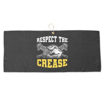 Respect The Crease Lacrosse Goalie Lacrosse Plus Size Shirts For Men And Women Large Microfiber Waffle Golf Towel