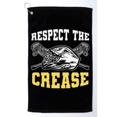 Respect The Crease Lacrosse Goalie Lacrosse Plus Size Shirts For Men And Women Platinum Collection Golf Towel