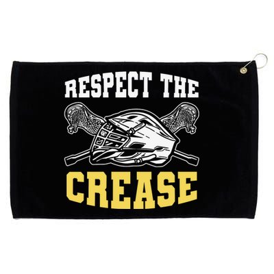 Respect The Crease Lacrosse Goalie Lacrosse Plus Size Shirts For Men And Women Grommeted Golf Towel