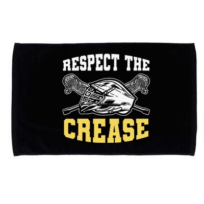 Respect The Crease Lacrosse Goalie Lacrosse Plus Size Shirts For Men And Women Microfiber Hand Towel