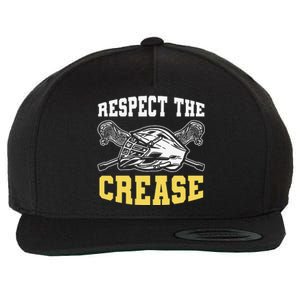 Respect The Crease Lacrosse Goalie Lacrosse Plus Size Shirts For Men And Women Wool Snapback Cap