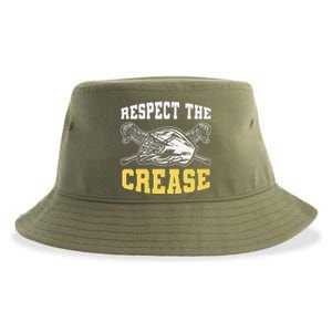 Respect The Crease Lacrosse Goalie Lacrosse Plus Size Shirts For Men And Women Sustainable Bucket Hat