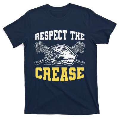 Respect The Crease Lacrosse Goalie Lacrosse Plus Size Shirts For Men And Women T-Shirt