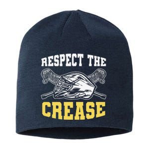 Respect The Crease Lacrosse Goalie Lacrosse Plus Size Shirts For Men And Women Sustainable Beanie