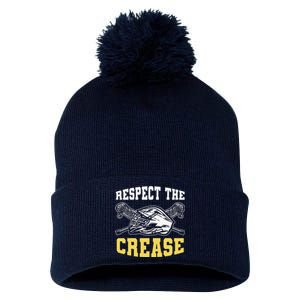 Respect The Crease Lacrosse Goalie Lacrosse Plus Size Shirts For Men And Women Pom Pom 12in Knit Beanie