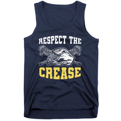 Respect The Crease Lacrosse Goalie Lacrosse Plus Size Shirts For Men And Women Tank Top