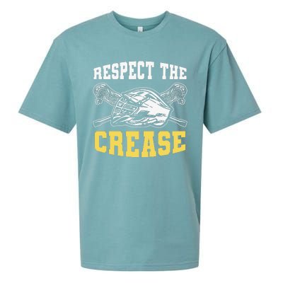 Respect The Crease Lacrosse Goalie Lacrosse Plus Size Shirts For Men And Women Sueded Cloud Jersey T-Shirt