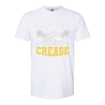 Respect The Crease Lacrosse Goalie Lacrosse Plus Size Shirts For Men And Women Softstyle CVC T-Shirt