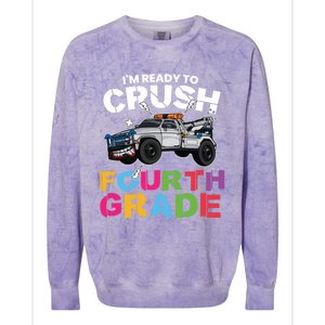 Ready To Crush Fourth Grade Cute 4Th Grade Gift Colorblast Crewneck Sweatshirt