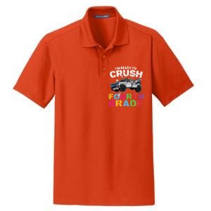 Ready To Crush Fourth Grade Cute 4Th Grade Gift Dry Zone Grid Polo