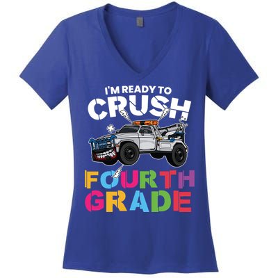 Ready To Crush Fourth Grade Cute 4Th Grade Gift Women's V-Neck T-Shirt