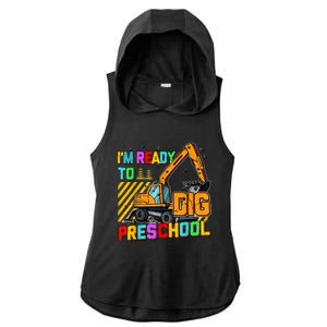 Ready To Dig Preschool Construction Back To School Men Boy Ladies PosiCharge Tri-Blend Wicking Draft Hoodie Tank