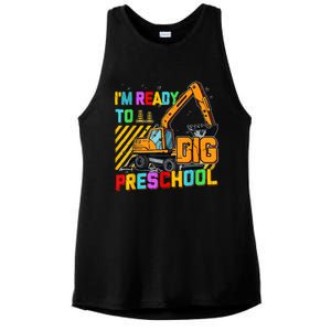 Ready To Dig Preschool Construction Back To School Men Boy Ladies PosiCharge Tri-Blend Wicking Tank