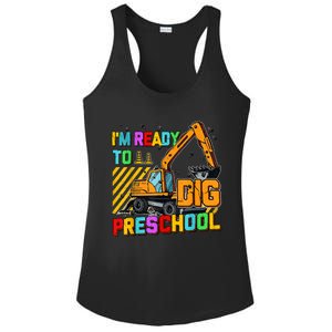 Ready To Dig Preschool Construction Back To School Men Boy Ladies PosiCharge Competitor Racerback Tank