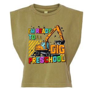 Ready To Dig Preschool Construction Back To School Men Boy Garment-Dyed Women's Muscle Tee