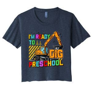 Ready To Dig Preschool Construction Back To School Men Boy Women's Crop Top Tee