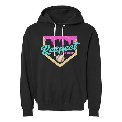 Respect The Drip Ice Cream Dripping Garment-Dyed Fleece Hoodie