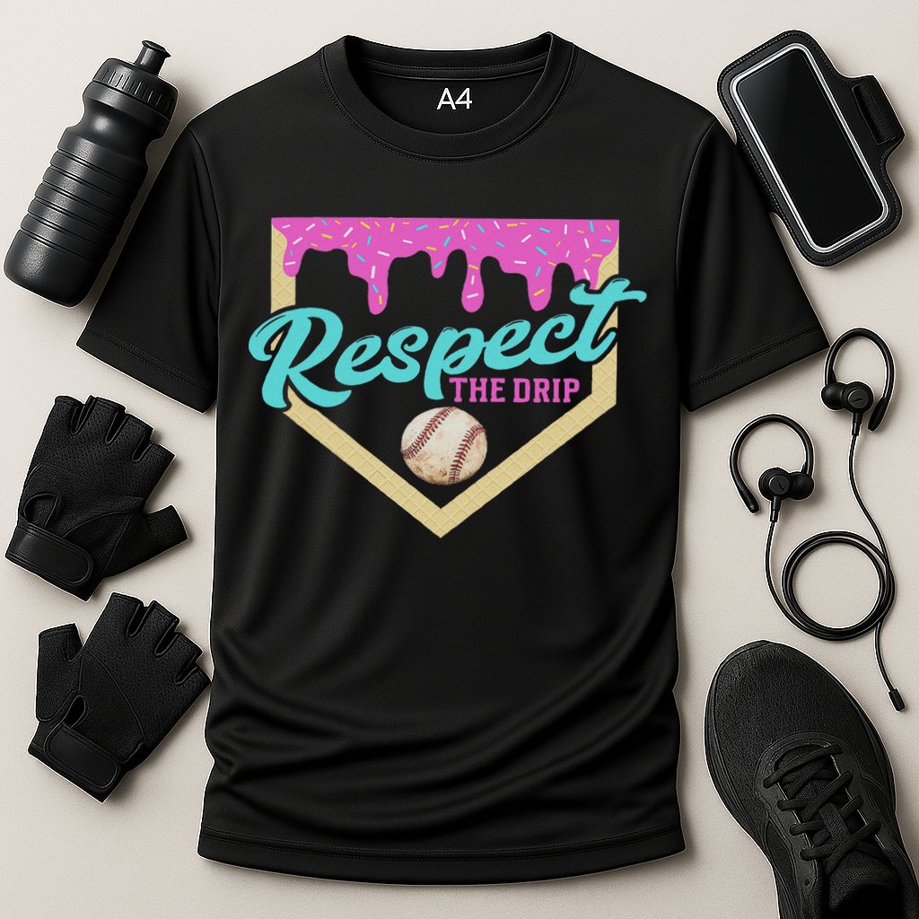 Respect The Drip Ice Cream Dripping Performance Shirt