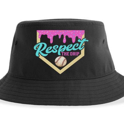 Respect The Drip Ice Cream Dripping Sustainable Bucket Hat