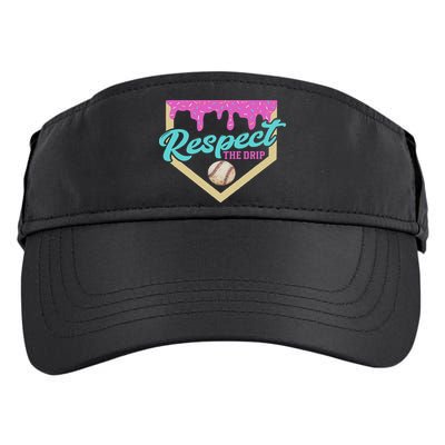 Respect The Drip Ice Cream Dripping Adult Drive Performance Visor