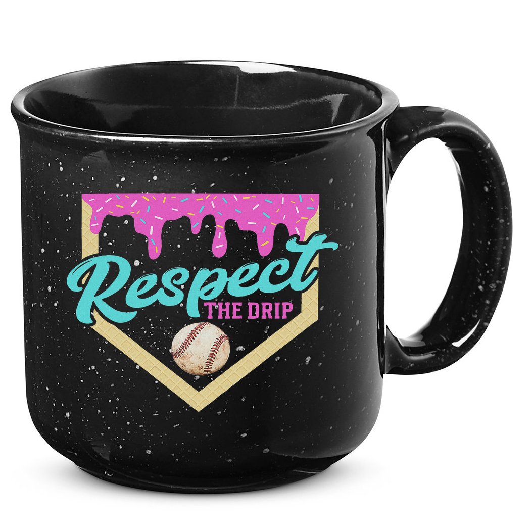 Respect The Drip Ice Cream Dripping 15oz Campfire Ceramic Mug